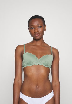 Hunkemöller SCALLOP - Sutien costum de baie din două piese - green