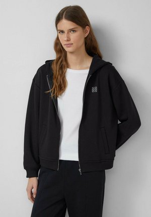 Felpa con zip - schwarz