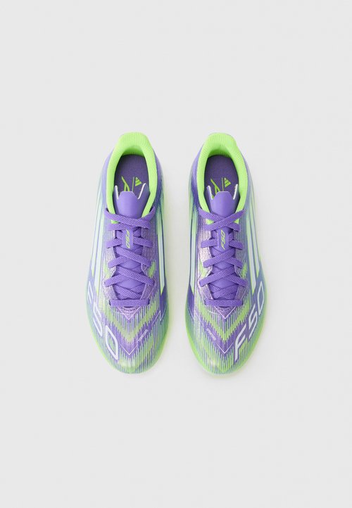 Adidas F50 League Low top Kids' Soccer Shoes Purple/White/Bright Lemon Kids' — foto 4