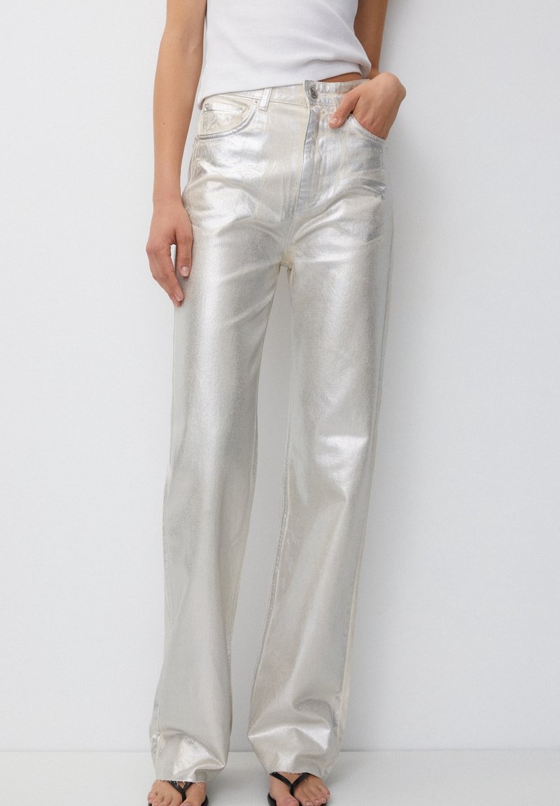 PULL&BEAR Jean droit - silver-coloured