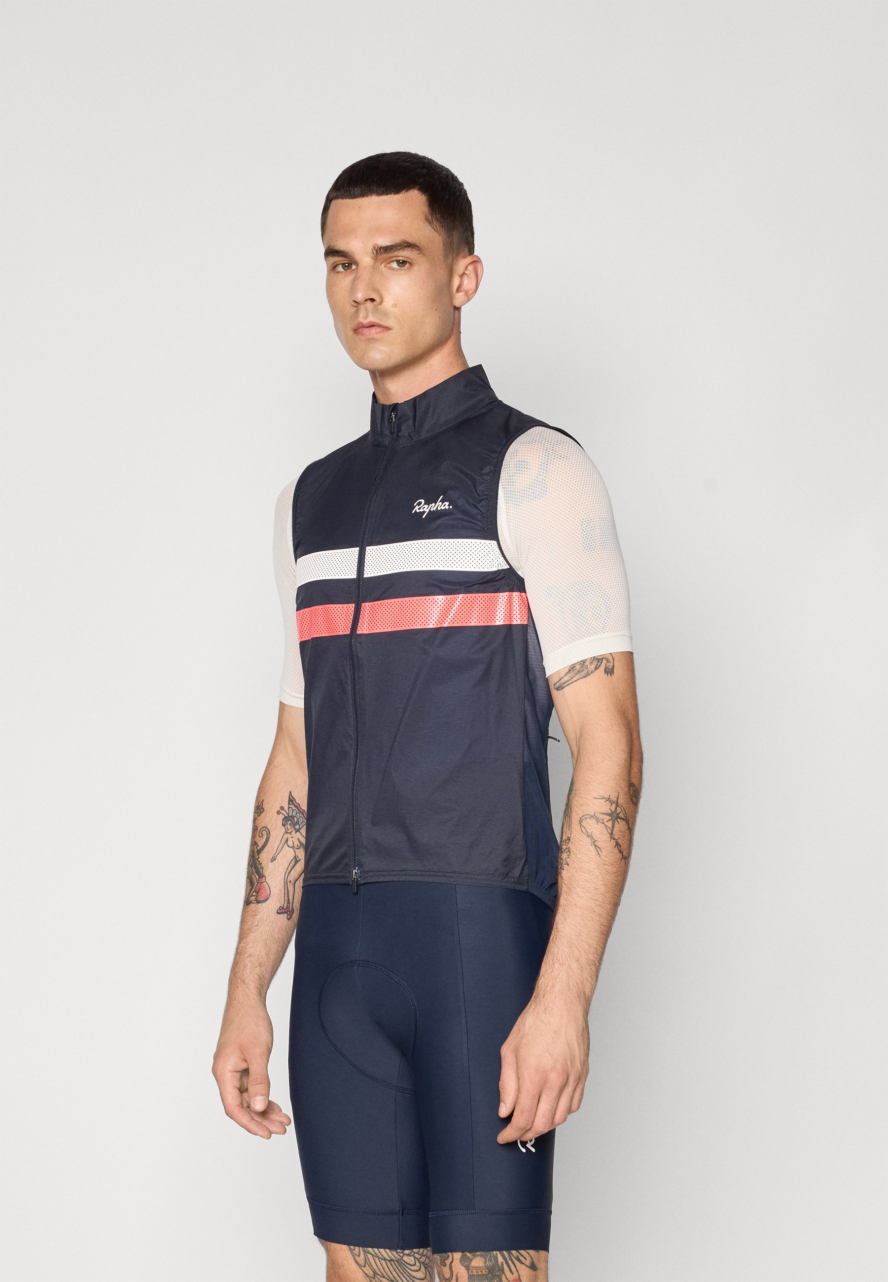 Rapha BREVET GILET ネイビー　M Rapha MENS BREVET GILET - Cycling jacket - dark navy/pink/dark