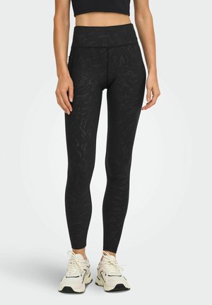 ONLY Play ONPJAM-2-FONT HW PCK AOP TIGHTS - Tights - black