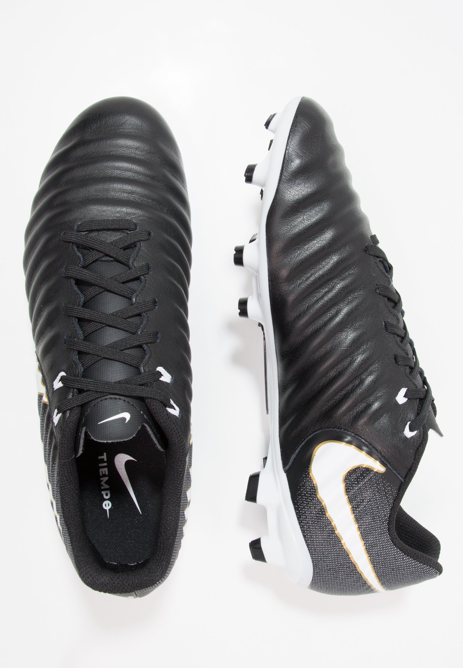 Nike Performance TIEMPO LIGERA IV FG - Voetbalschoenen met kunststof noppen  - black/white/zwart - Zalando.be