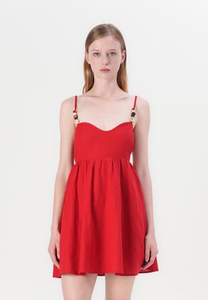 Abercrombie & Fitch CHASE BEADED SWEETHEART BABYDOLL SKORT - Dienas kleita - red