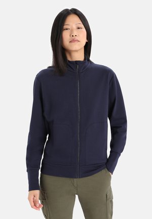 MERINO CENTRAL II LS ZIP - Zip-up sweatshirt - midnight navy