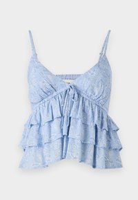BARE TIERED BABYDOLL - Débardeur - blue