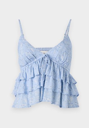 Hollister Co. BARE TIERED BABYDOLL - Top - blue