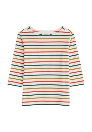 Seasalt Cornwall Long sleeved top - multi tri breton orange coral