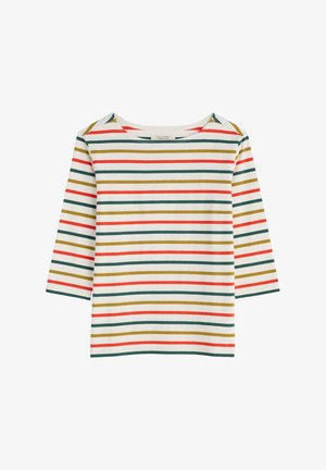 Seasalt Cornwall Camiseta de manga larga - multi tri breton orange coral
