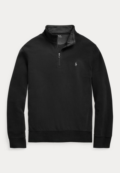 Polo Ralph Lauren LUXURY JERSEY QUARTER ZIP PULLOVER - Sweatshirt - polo black