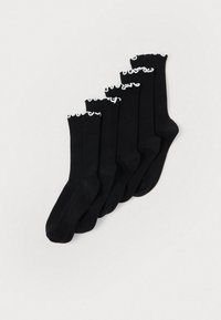 5 PACK CONTRAST FRILL EDGE - Sokker - black
