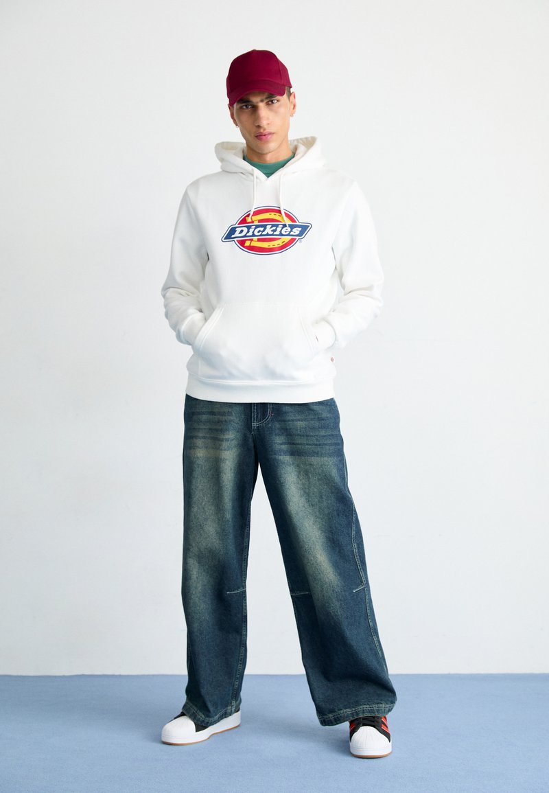 Felpa con cappuccio UA Icon Fleece uomo con bande incise Jasper blu