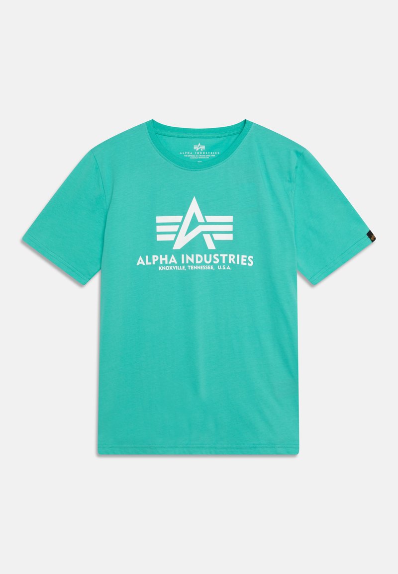 Alpha Industries BASIC KIDS TEENS UNISEX - Apdrukāts T-krekls - atomic geen