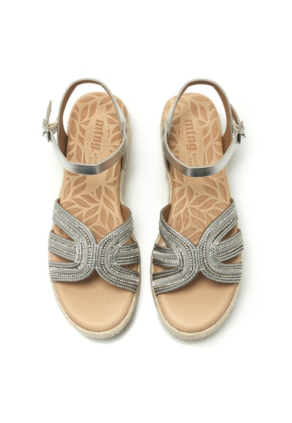 AMELIE - Platform sandals - vamp silver3