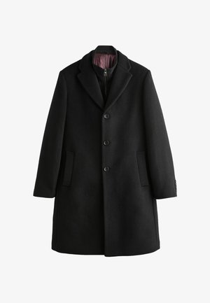 REGULAR FIT - SIGNATURE SOFT TOUCH RICH ITALIAN FUNNEL NECK  - Kratki kaputi - black
