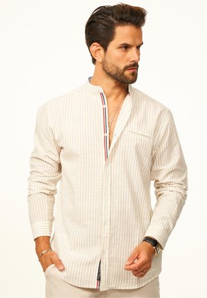 LANGARM GESTREIFT - Shirt - beige
