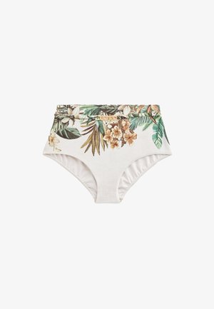Next, REGULAR FIT - HIGH WAIST BELTED - Spodný diel bikín - cream khaki green palm