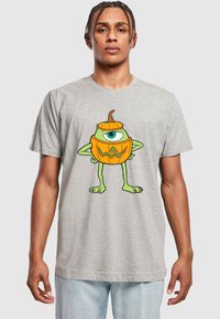ABSOLUTE CULT MONSTERS INC - MIKE HALLOWEEN PUMPKIN - Triko s potiskem - heather grey