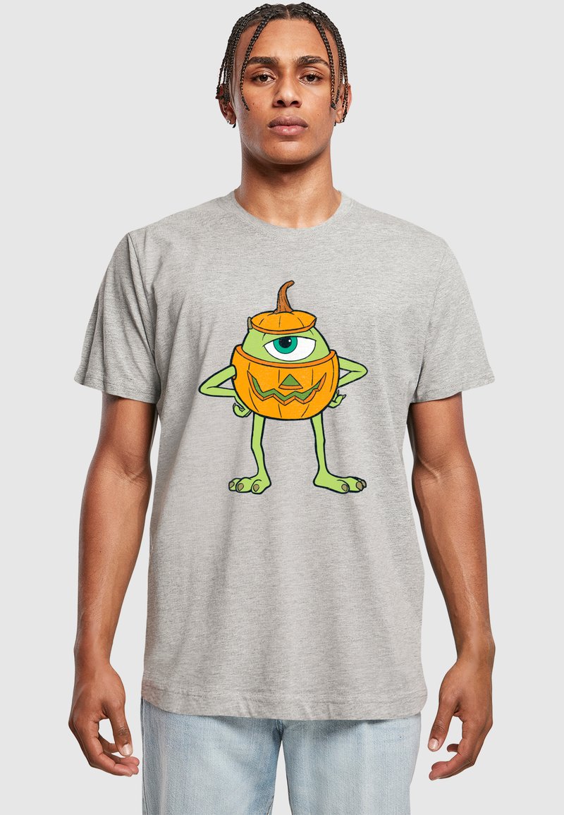 ABSOLUTE CULT MONSTERS INC - MIKE HALLOWEEN PUMPKIN - Triko s potiskem - heather grey