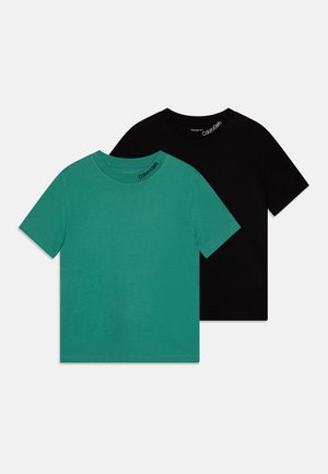 UNISEX 2 PACK - T-shirt basique - black/bahama green