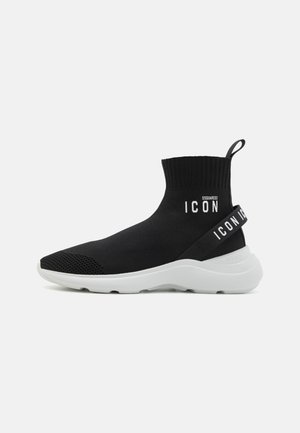 DSQUARED2 ICON Høye joggesko - nero/bianco