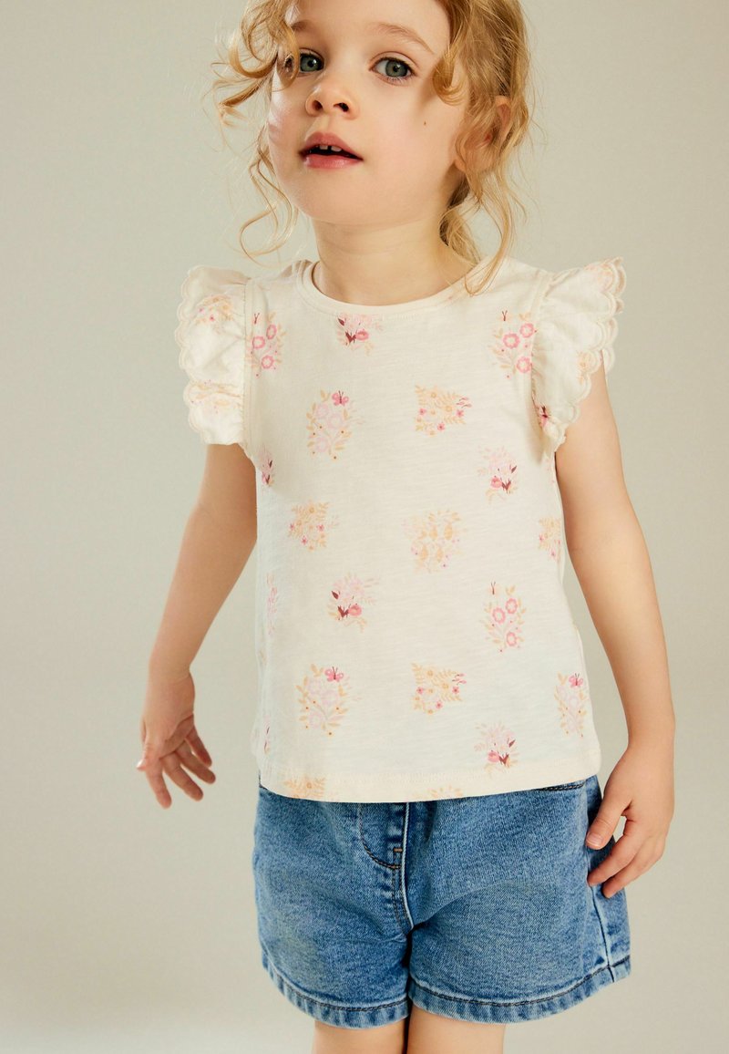 Next SCALLOP-REGULAR FIT - Tričko s potlačou - floral