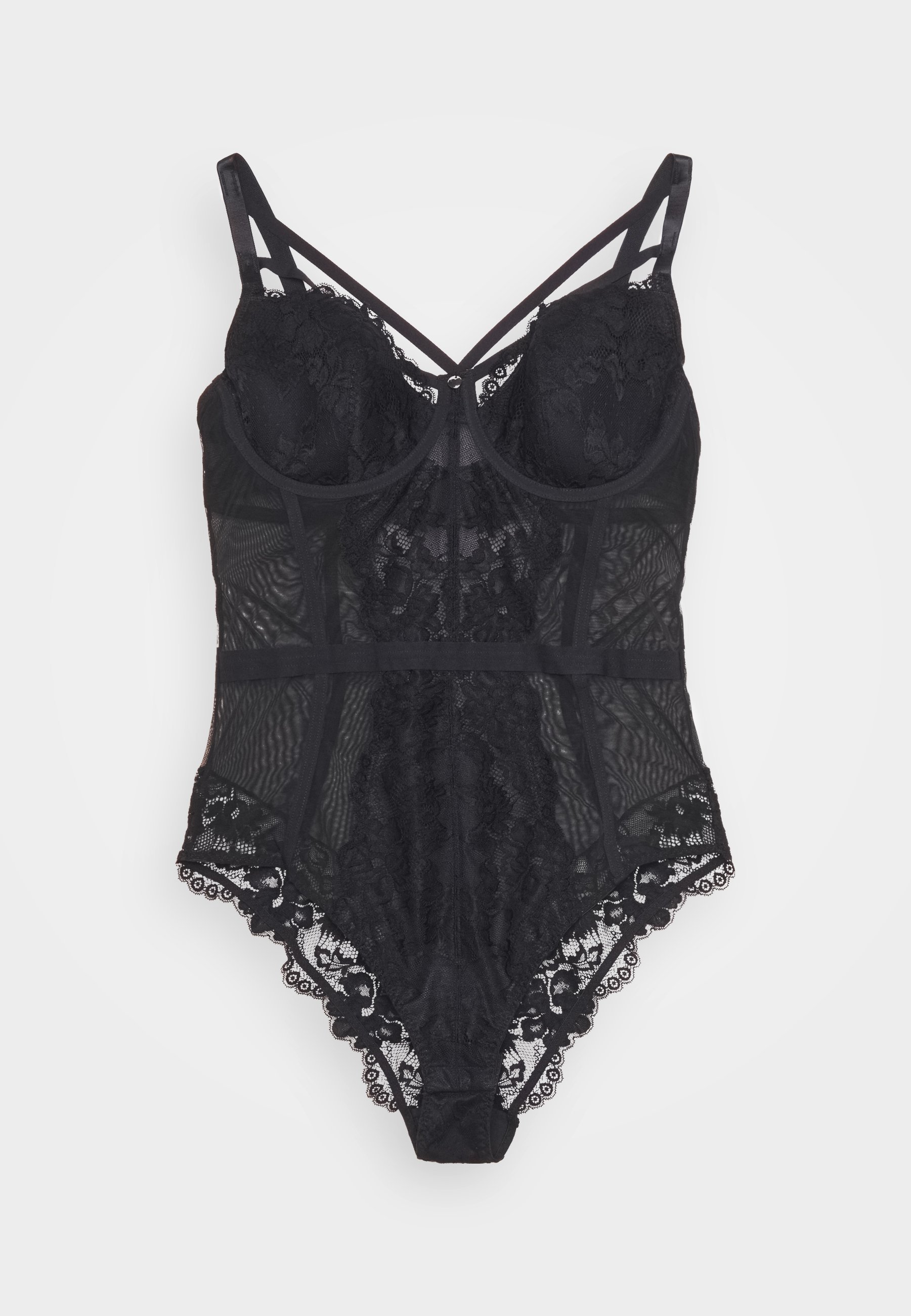Pour Moi STATEMENT PADDED UNDERWIRED BODY Body black Pour Moi SUSPENSE UNDERWIRED - Body - black