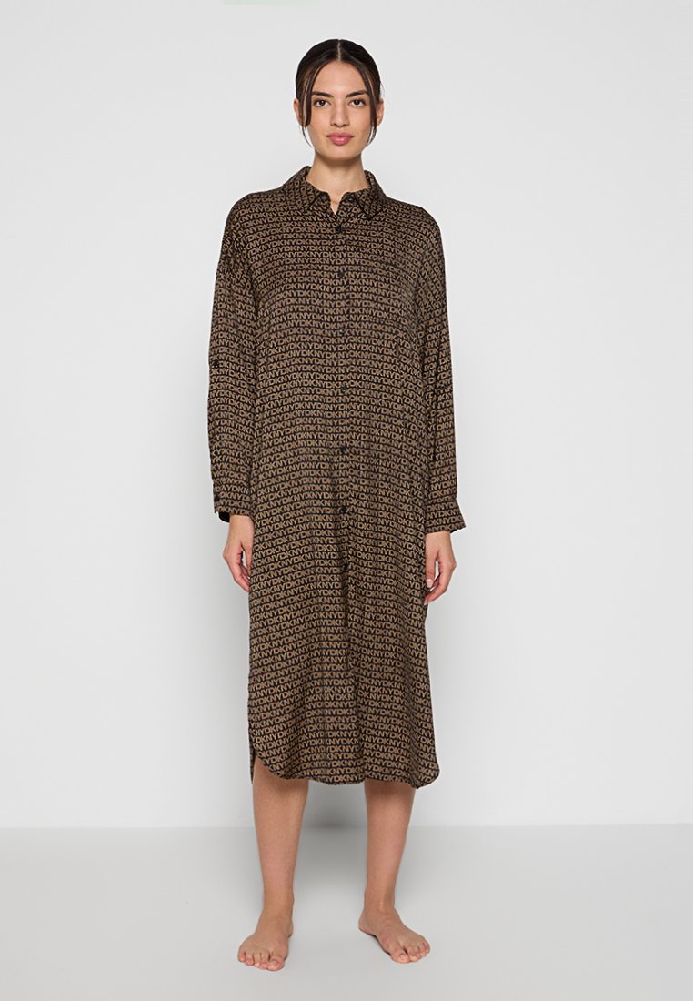 DKNY Loungewear Nachtjapon zwart DKNY Loungewear Nachtjapon zwart