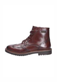 Μποτάκια με κορδόνια - cognac