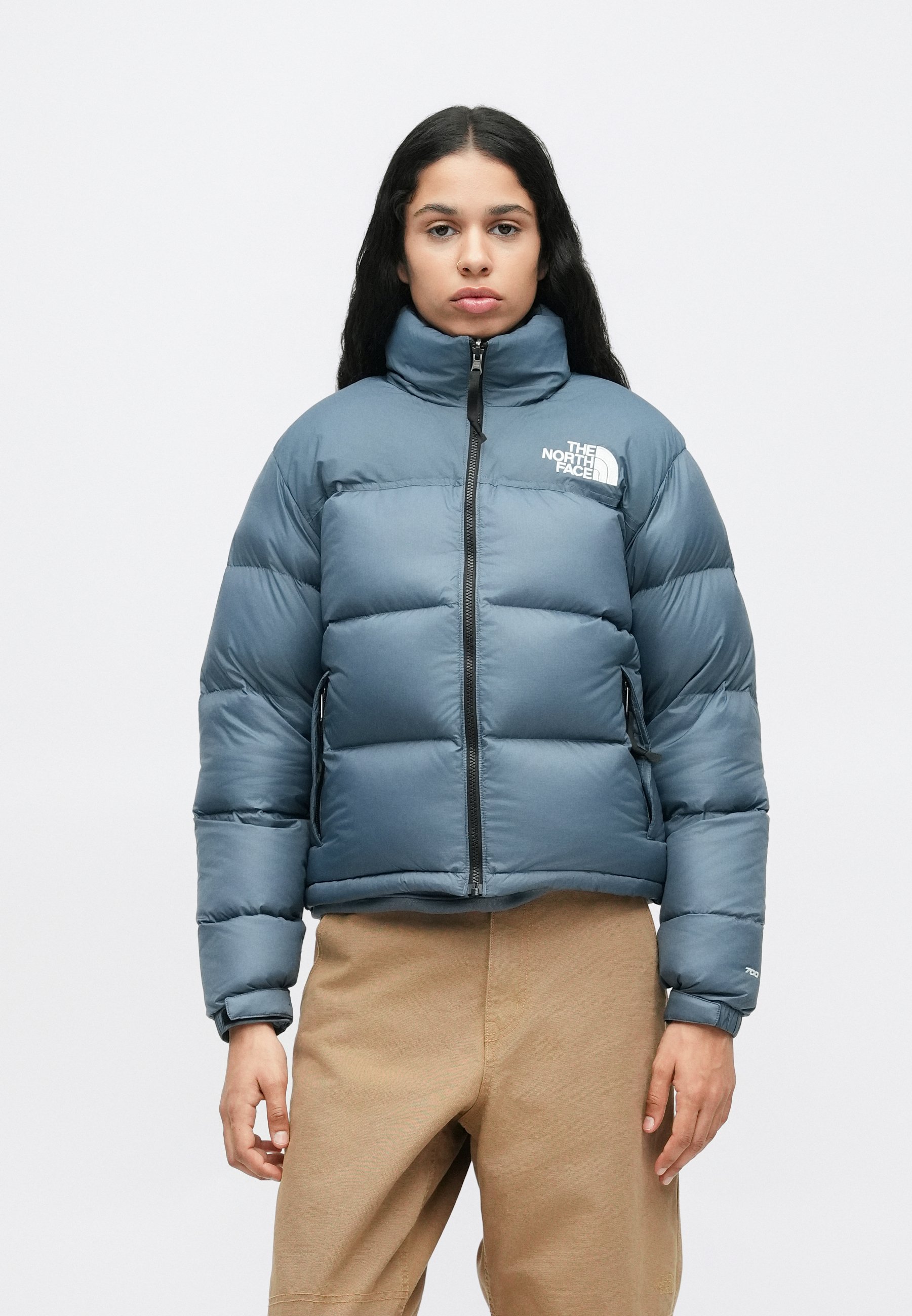The North Face RETRO NUPTSE - Down jacket - granite grey/dark grey