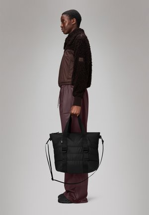 Rains PUFFER MIX TOTE BAG MINI W3 UNISEX - Shopping bag - black
