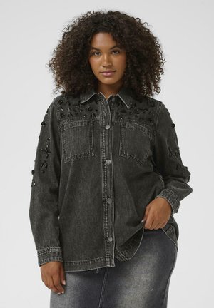 Kaffe Curve JAIDA - Veste en jean - dark grey washed denim