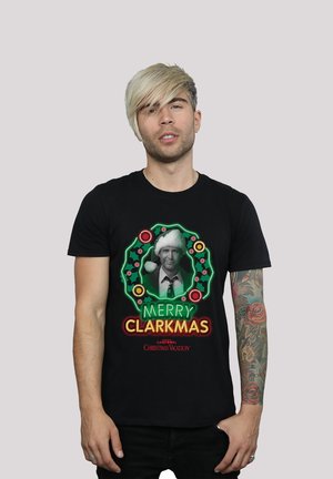 F4NT4STIC DISNEY NATIONAL LAMPOON'S CHRISTMAS VACATION MERRY CLARKMAS - Camiseta estampada - black