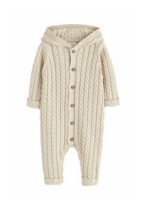 Next, KNITTED CABLE BABY ROMPER - Mono - neutral