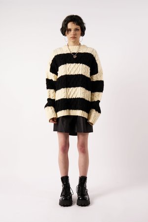 CRYPT - Πουλόβερ - ecru/black