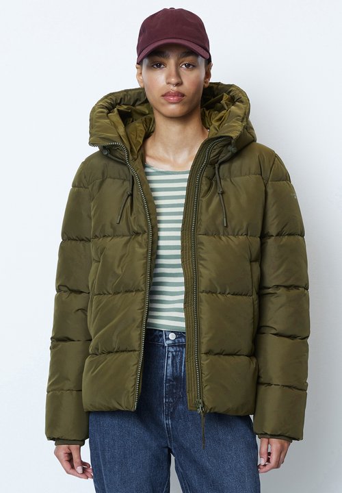 Marc O'Polo JACKET PADDED DOUBLE STITCHING FIXED HOOD POCKETS ...
