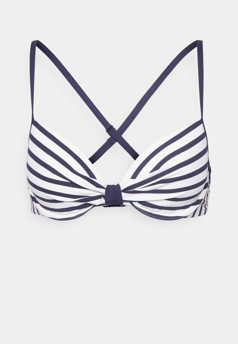 Esprit HAMPTONS BEACH PAR PADDED BRA STRIPE Bikini top navy/dark