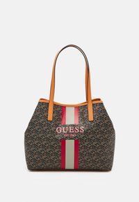 Guess VIKKY TOTE SET Handbag black/cognac/black Zalando