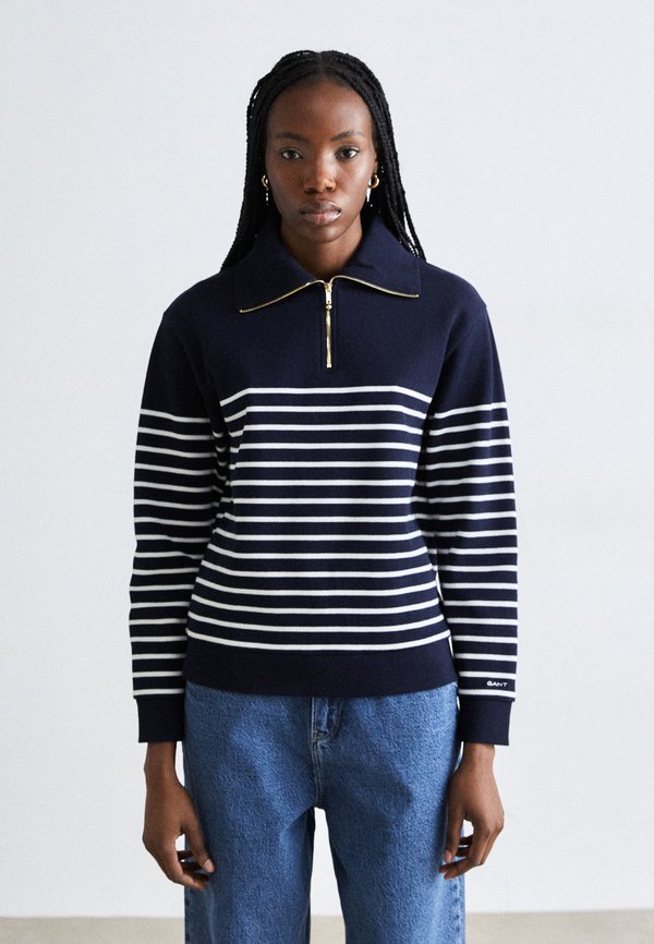 BRETON RIB HALF ZIP - Strickpullover