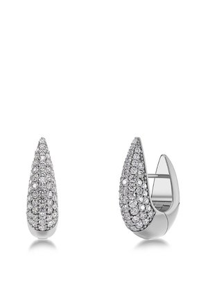 CREST PAVÉ HOOPS SMALL - Ohrringe - silver-coloured