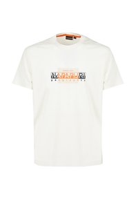 Napapijri T-shirt con stampa - white whisper