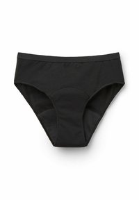 Zwarte katoenen boxershorts met een gladde textuur, voorzien van een brede tailleband en gebogen naden voor extra comfort. Geen patronen of accenten aanwezig.