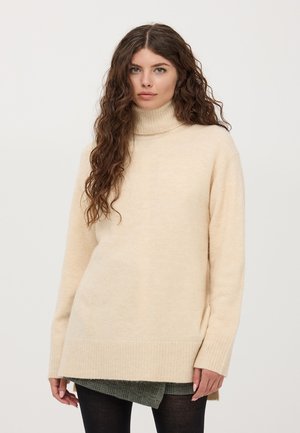 Terranova DOLCEVITA  SPACCHI LATERALI - Maglione - beige melange
