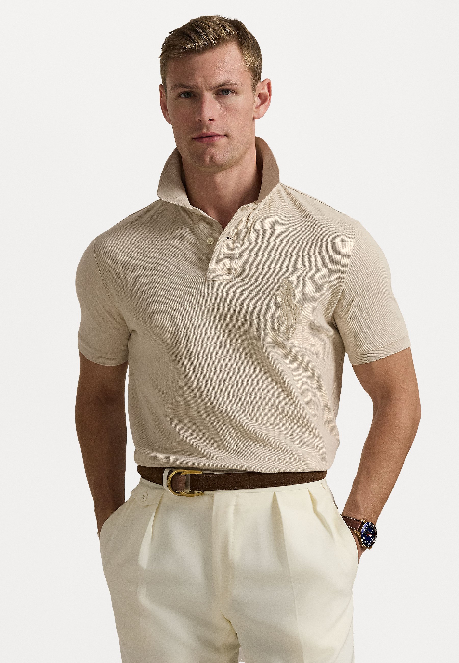 Polo Ralph Lauren SHORT SLEEVE - Polo shirt - stoneware grey/stone