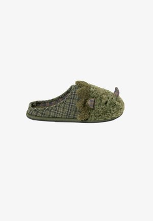 FatFace, DINOSAUR NOVELTY MULE SLIPPER - Lahtised kingad - dark green