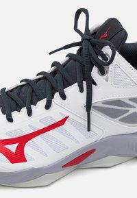 Mizuno WAVE DIMENSION MID - Volejbalové boty - white/salsa/black