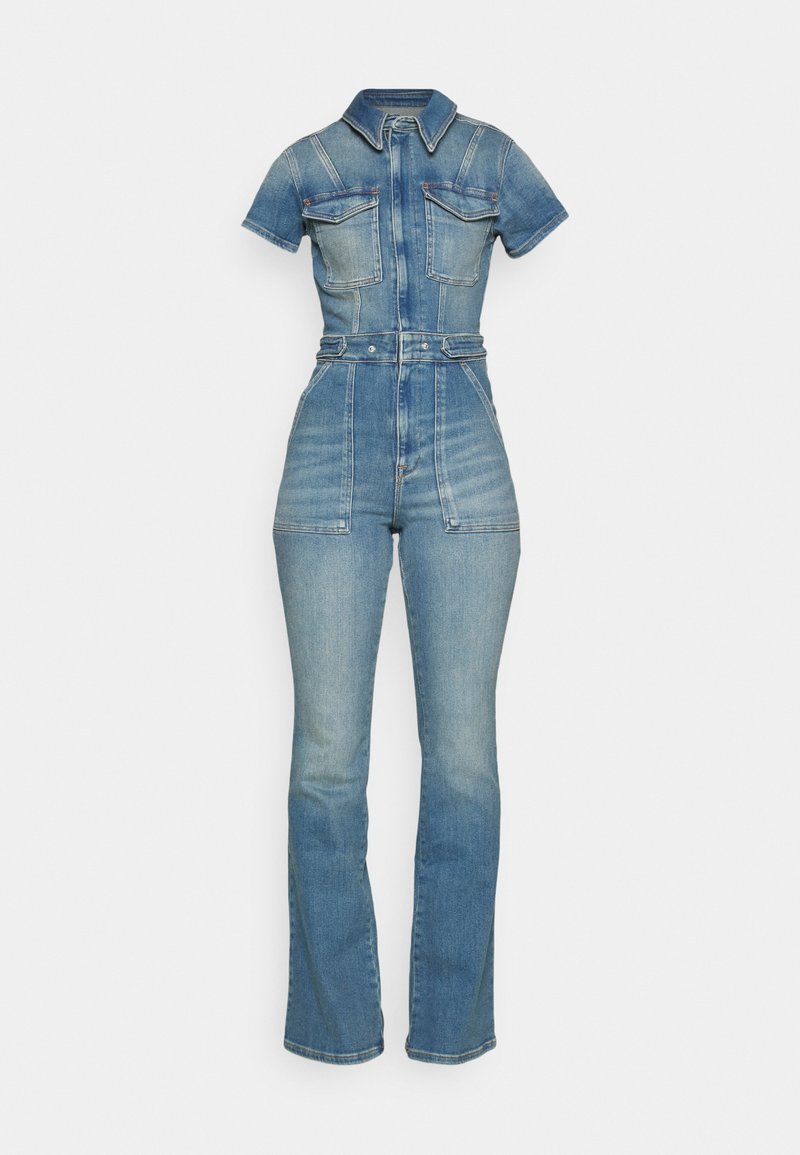 Good American Fit For Success Boot Jumpsuit Blue Blue Denim Zalando De Good American Fit For Success Boot Jumpsuit Blue Blue Denim Zalando De