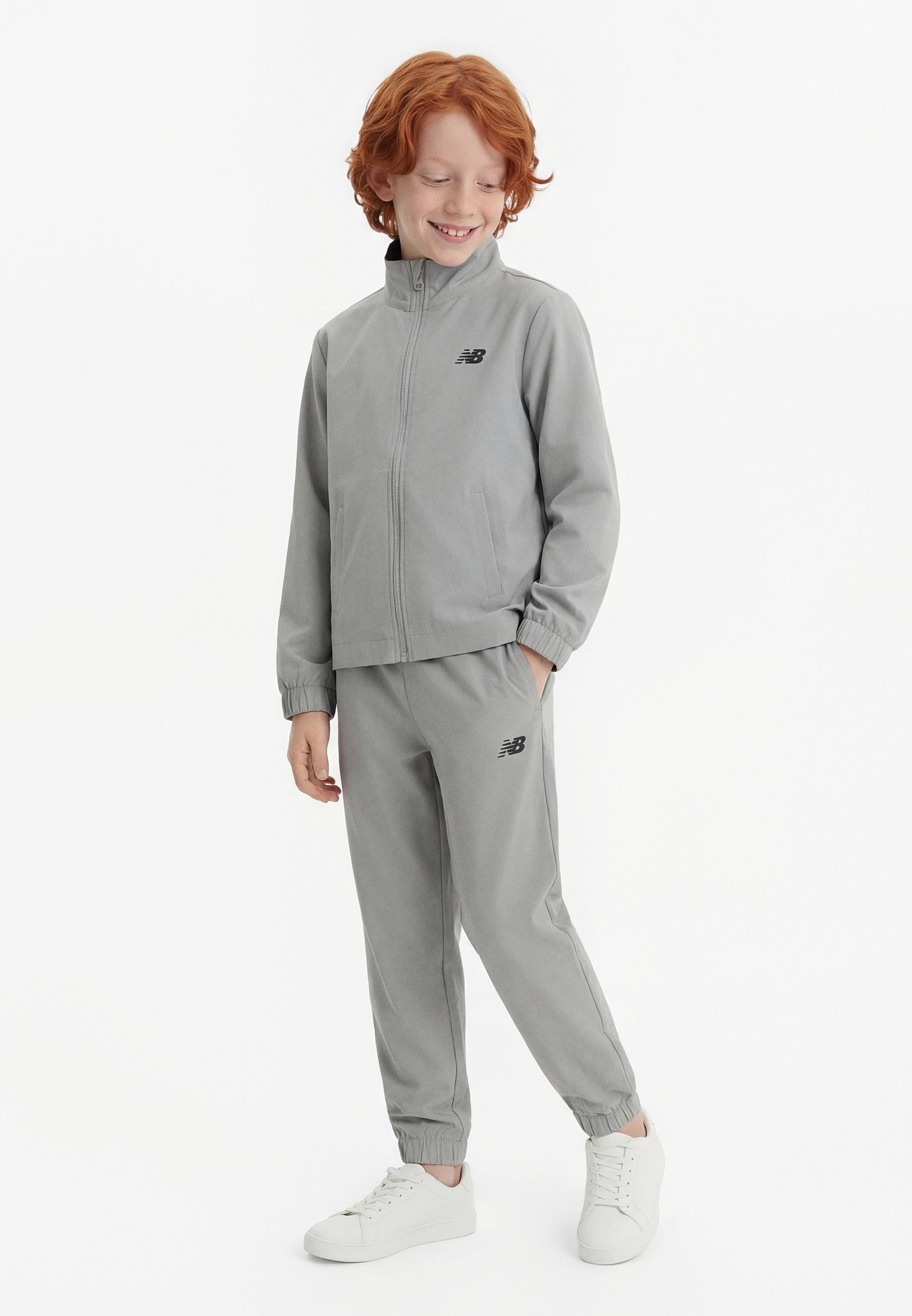 New Balance QUARTER ZIP FUNNEL UNISEX SET - Tracksuit - slate grey