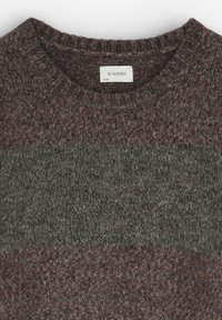 Scalpers ICON SAUNDER STRIPES - Strickpullover - brown
