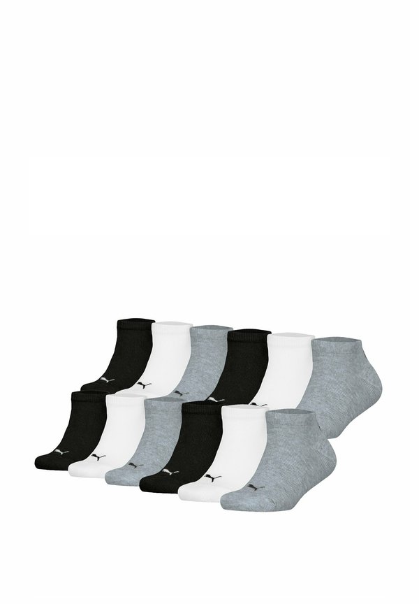 12ER PACK - SNEAKER LOGO EINFAR - Socks - schwarz weiß grau